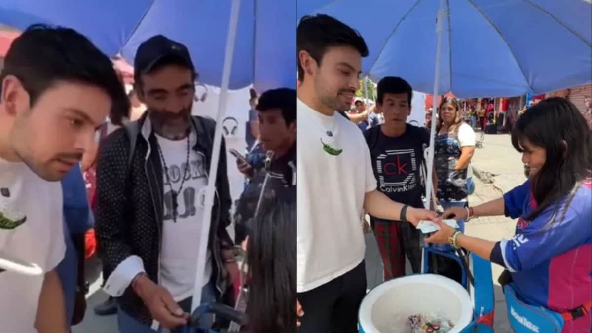 Video: Vendedora de Bonice estafa a influencer extranjero al cobrarle de más