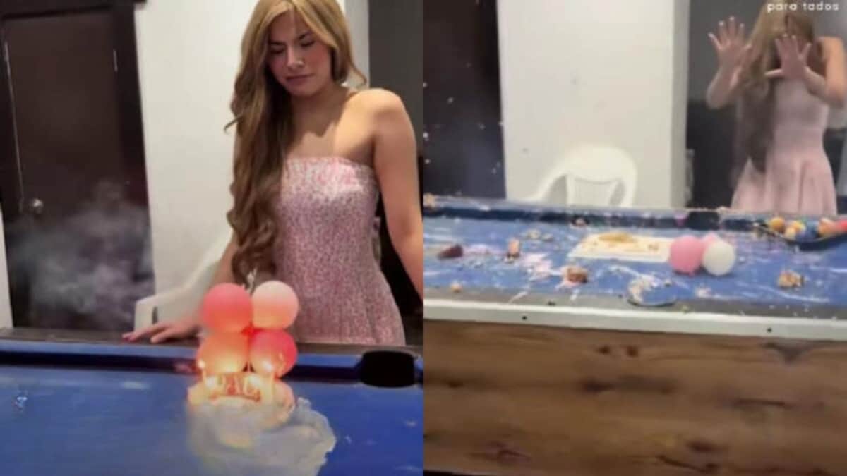 Video: Explota pastel de cumpleañera justo antes de soplarle a las velitas