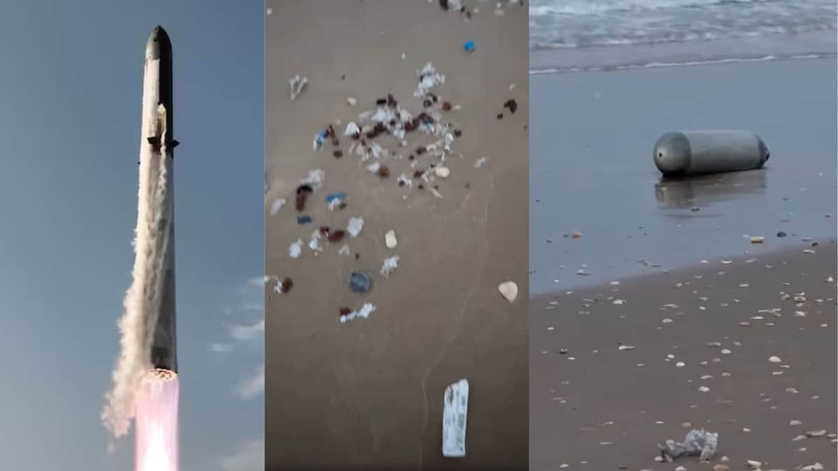 Playas de Tamaulipas se llenan de fragmentos de nave espacial de SpaceX, propiedad de Elon Musk