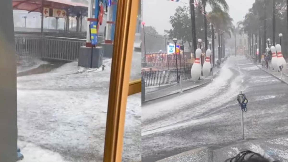 Video: Fuertes lluvias le arruinan la diversión a visitantes de Six Flags en CDMX