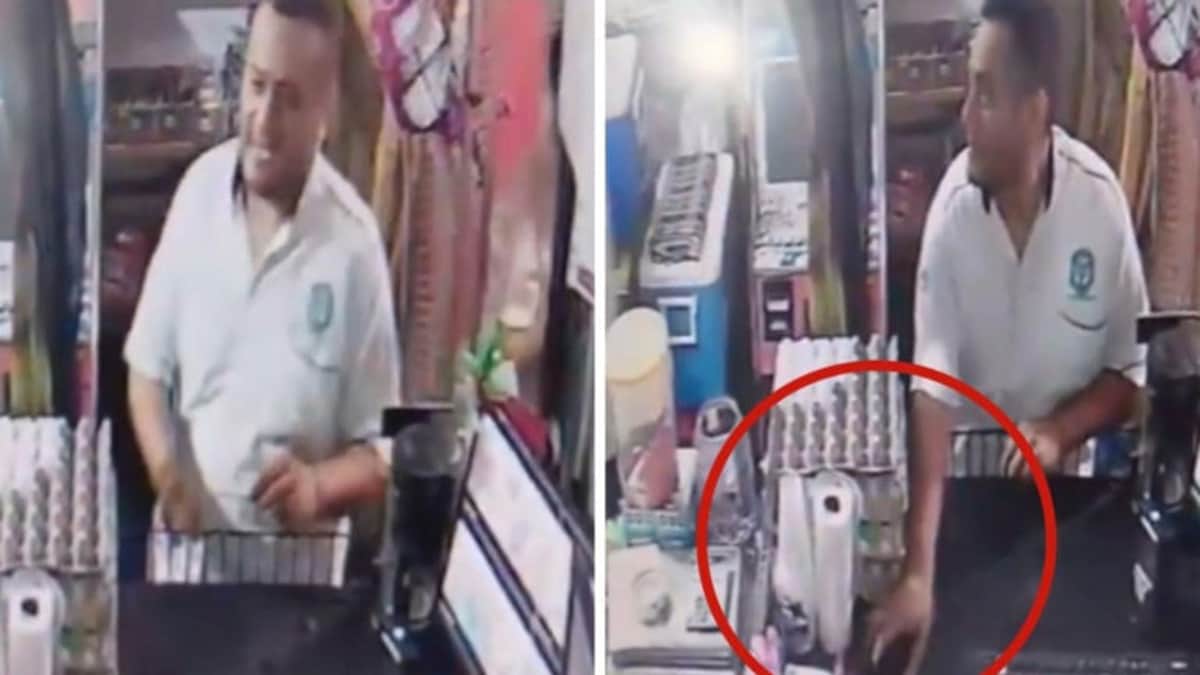 Video: Taxista se roba un celular tras ingresar a una tienda de abarrotes en Playa del Carmen