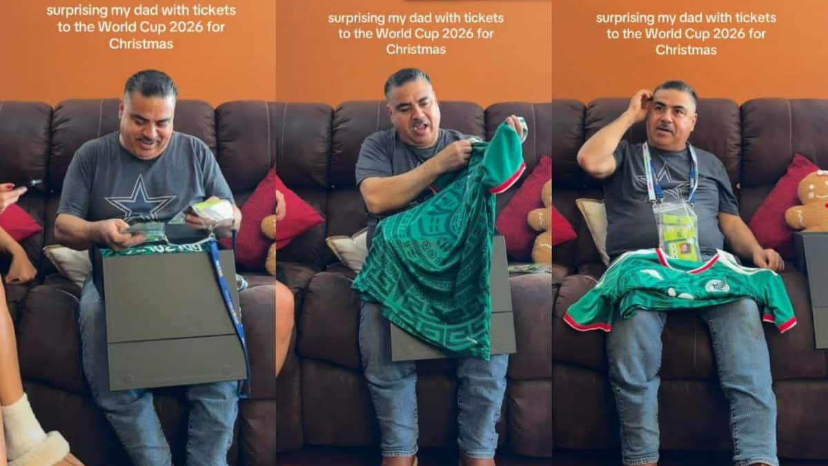 Video: Hija sorprende a su padre con boletos para el Mundial 2026 y playera oficial de la Selección de México