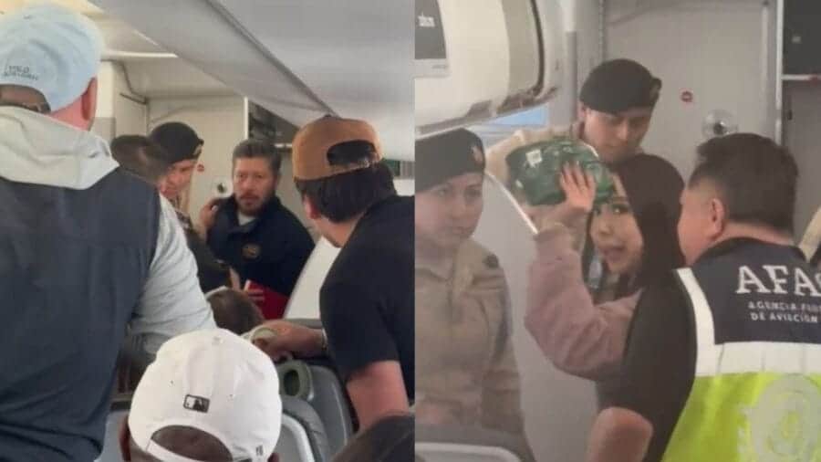 Video: Pareja protagoniza conato de bronca y retrasa vuelo con destino a Cancún