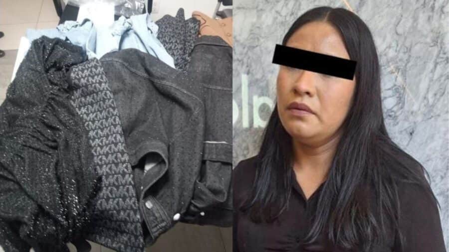 Detienen a mujer tras intentar robar más de 28 mil pesos en ropa de lujo en Naucalpan, Edomex