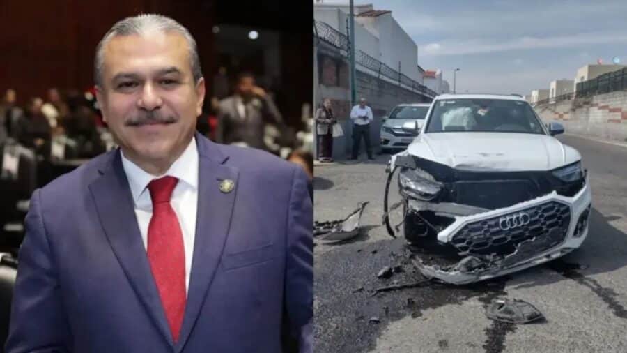 Video: Diputado del PT choca su auto y confronta a un policía en Metepec, Edomex