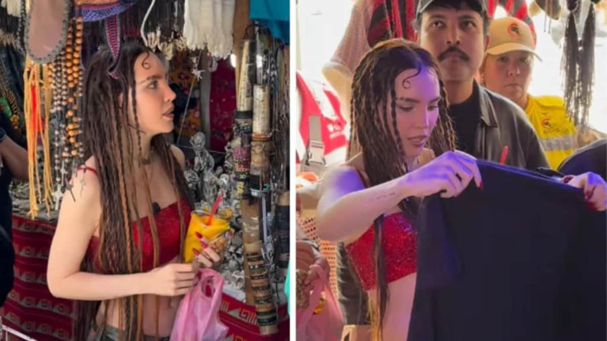 Video: Belinda es captada comprando en un tianguis de la CDMX