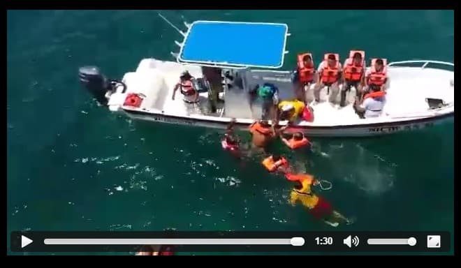 Protección Civil simula incendio en ultramar