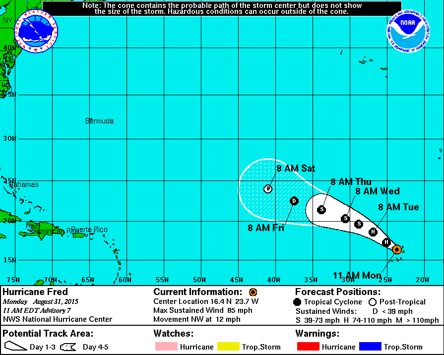 Nace huracán ‘Fred’ en el Atlántico, el segundo de la temporada