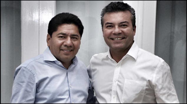 Mauricio Góngora y Filiberto Martinez sellan pacto de unidad.