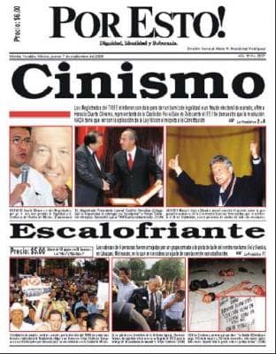 Los socios del saqueo; vestidos de medios