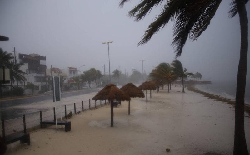 Tormentas fuertes en Quintana Roo por tormenta Tropical Cindy