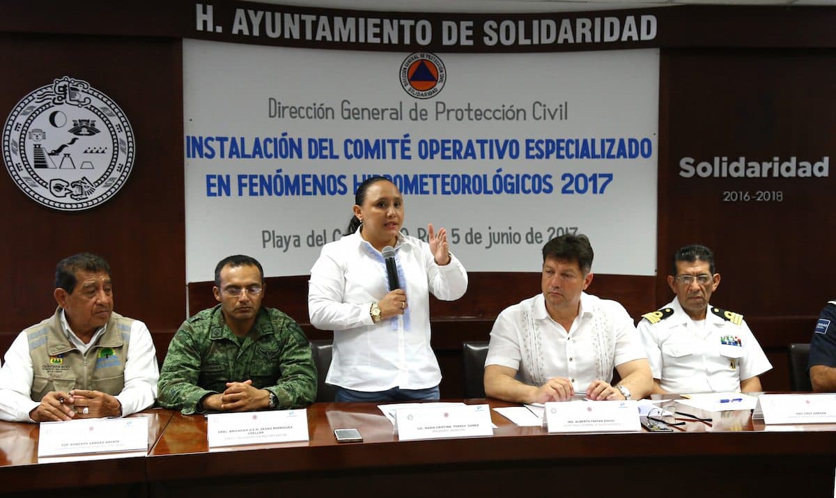 Solidaridad, listo para temporada de huracanes 2017: Cristina