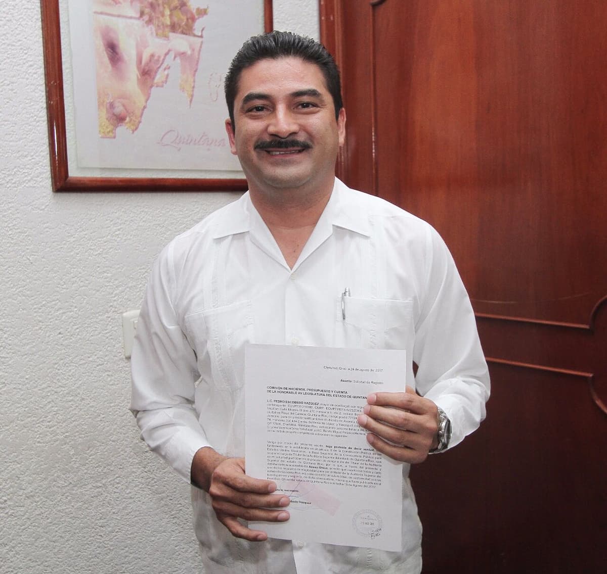 Realiza Pedro Escobedo Vázquez su registro como Aspirante a la titularidad de la Aseqroo