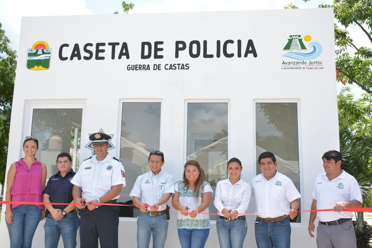 Inauguran caseta de policías en el fraccionamiento “Guerra de Castas”