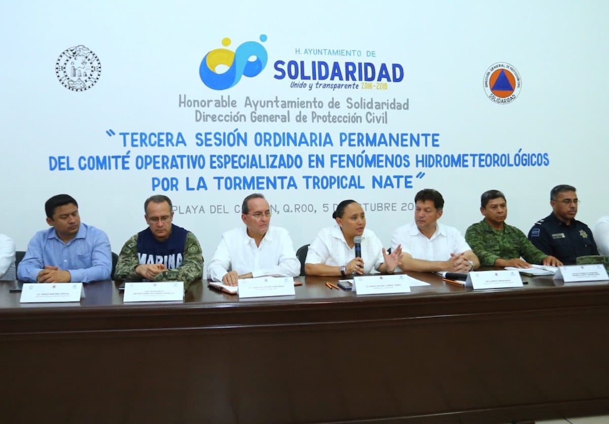 Solidaridad, listo para atender contingencia por Tormenta Nate