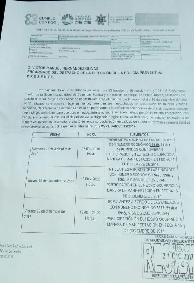 Podrían “rodar cabezas” en Seguridad Pública de Cancún