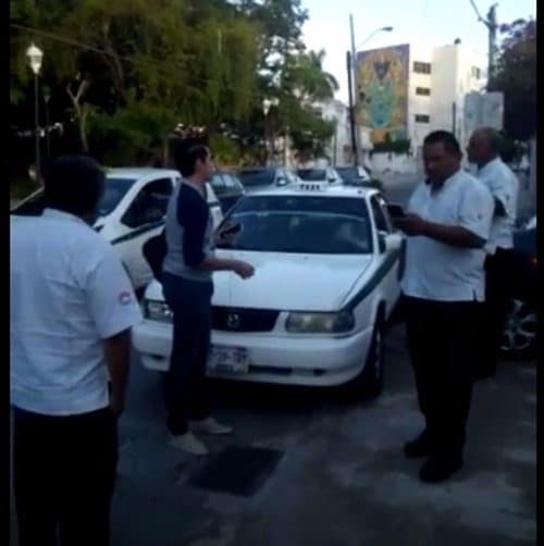 Video evidencia usurpación de funciones de taxistas