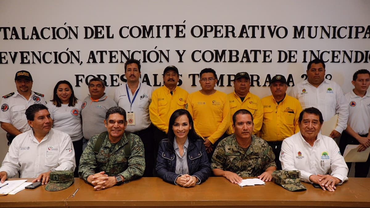 Instala Laura Fernández el comité operativo contra incendios forestales en Puerto Morelos