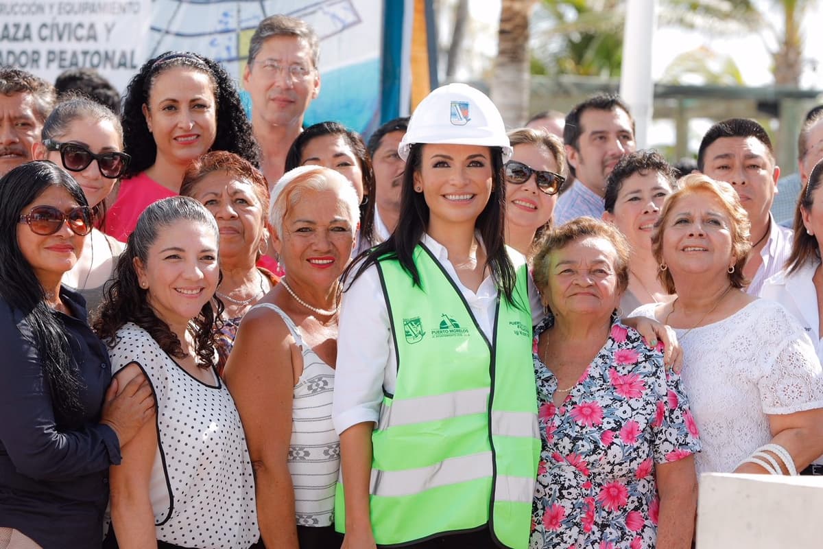 Laura Fernández pone en marcha obra de electrificación subterránea en el Casco Antiguo de Puerto Morelos