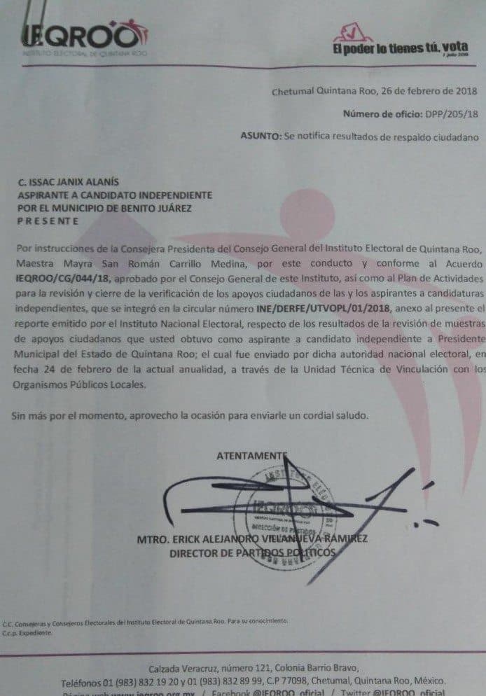 Janix llega a la meta de firmas