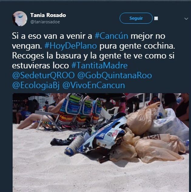 Usuarios en redes sociales se muestran molestos por los turistas que tiran la basura en las playas