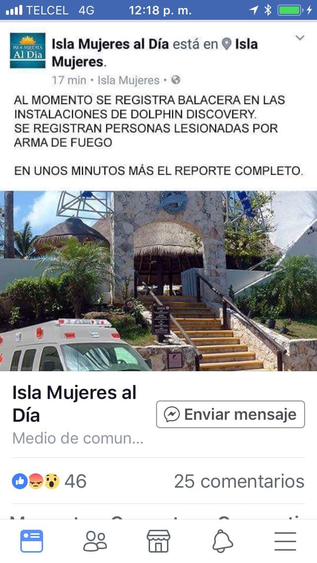 La página "Isla Mujeres al día" sufre de clonación y publica una nota falsa