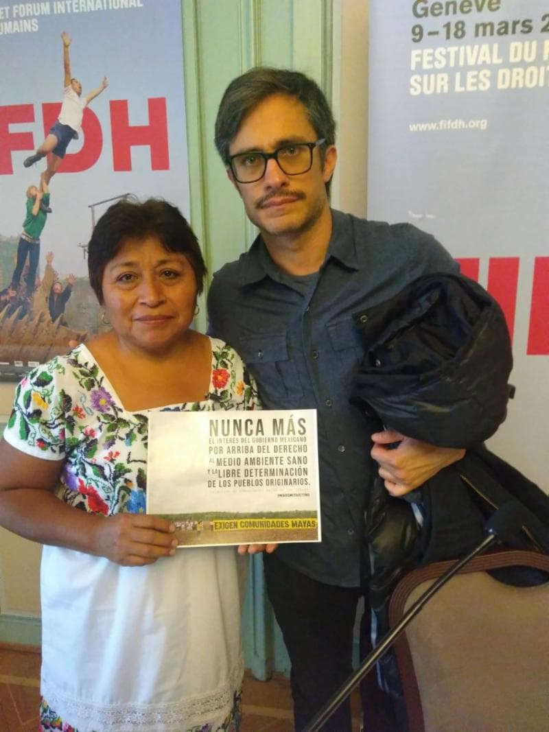 El actor Gael García Bernal lleva voz de comunidades mayas al Comité de los Derechos Económicos, Sociales y Culturales de las Naciones Unidas