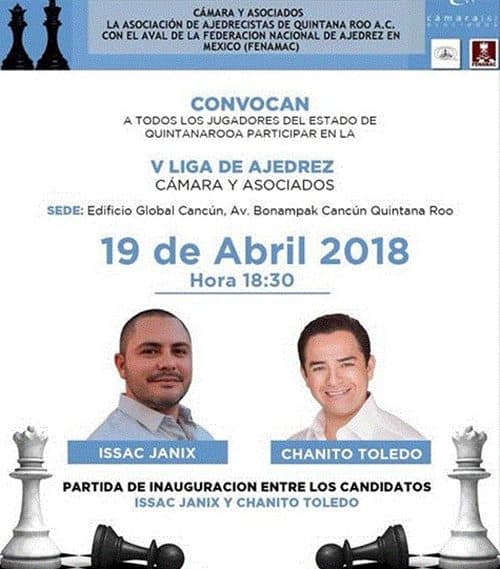 Acepta “Chanito” Toledo reto ajedrecístico de Issac Janix