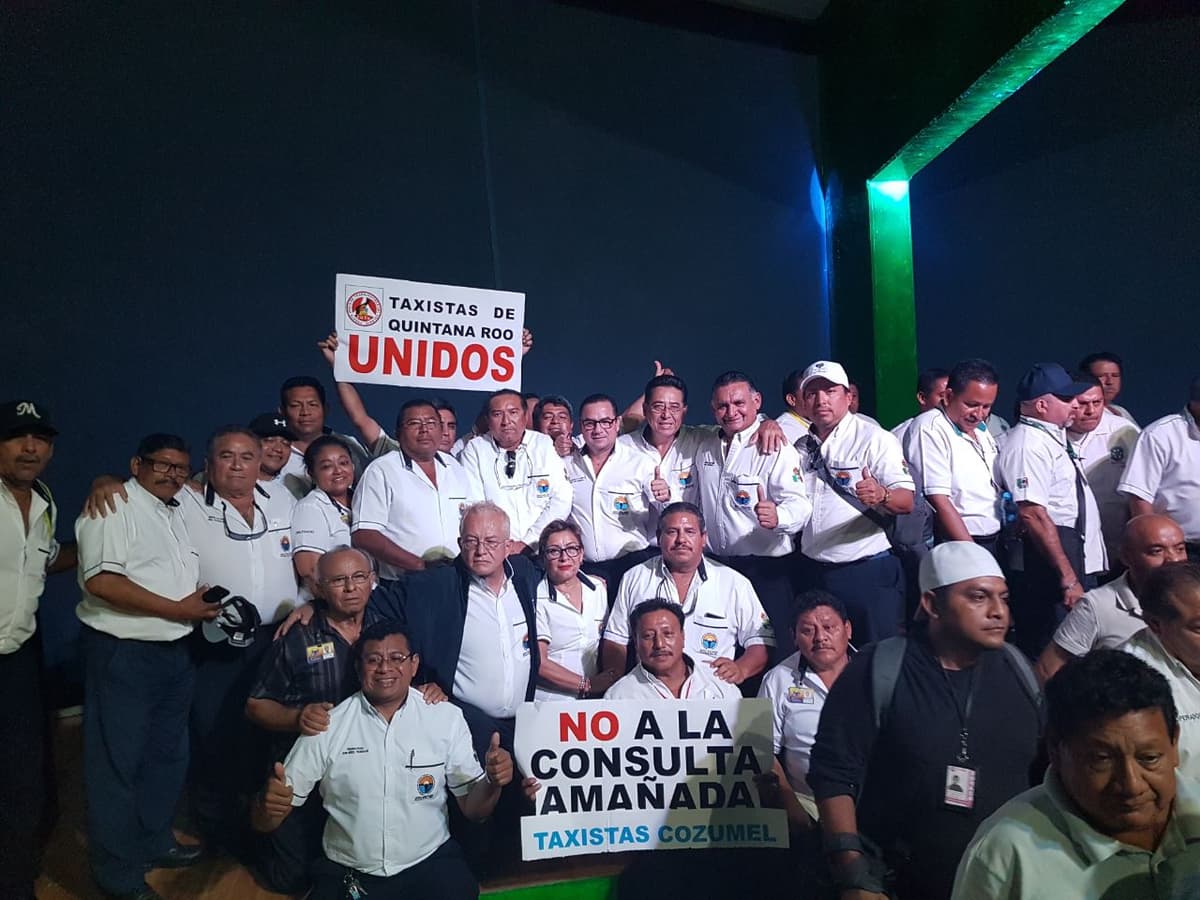 Taxistas de Cozumel se oponen a consulta ciudadana