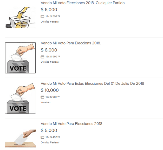Entre 3 mil pesos o una consola de videojuego usuarios venden su voto