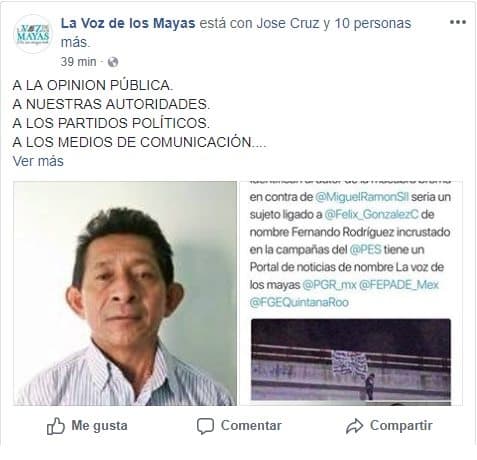 Niega periodista estar detrás de “macabra broma” contra Miguel Ramón