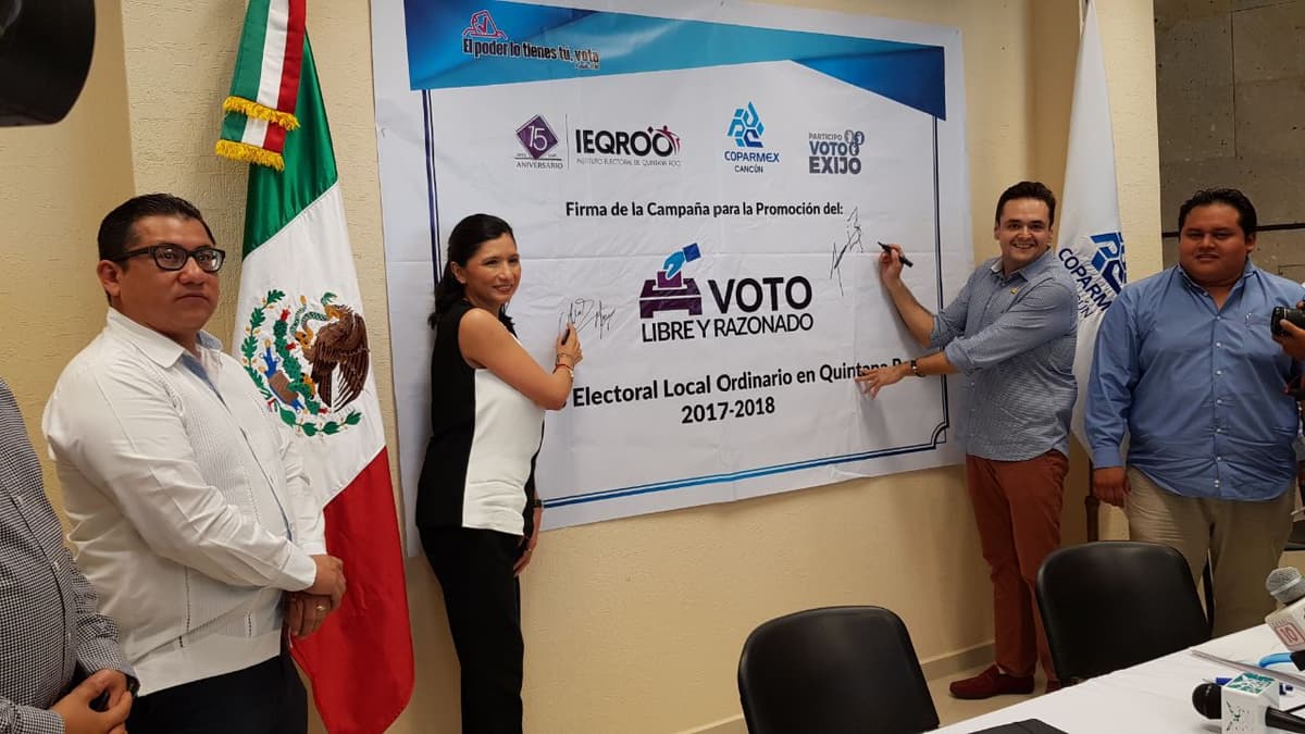 Promueven Coparmex y Ieqroo el voto razonado