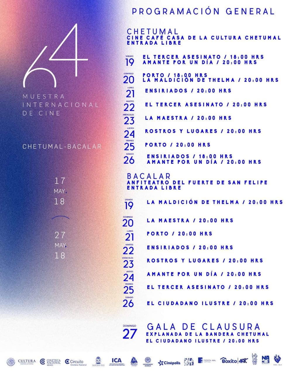 Llevan muestra de cine a Chetumal y Bacalar