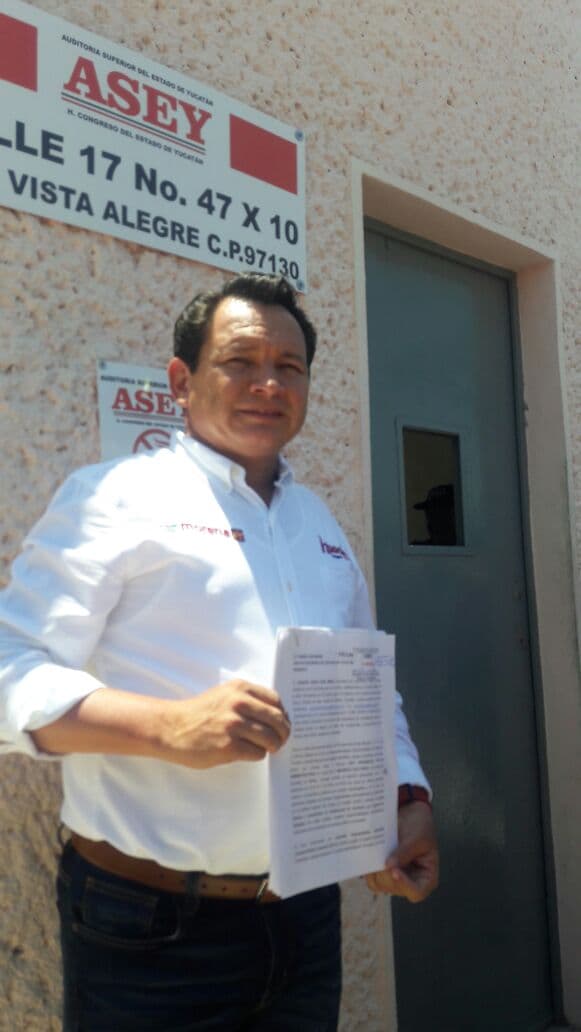 Presenta “Huacho” denuncias contra ayuntamiento de Mérida