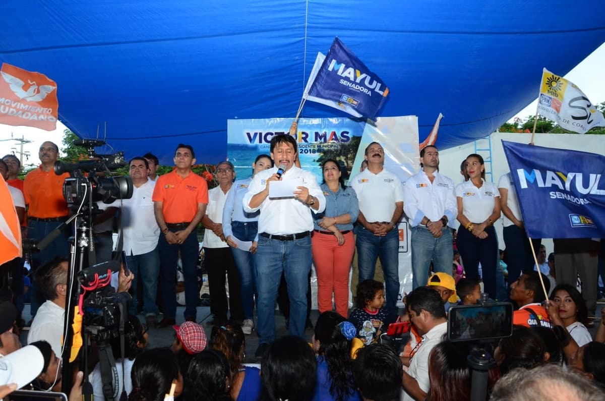 Pese a intento de sabotaje, vive exitoso cierre de campaña Víctor Mas: imágenes