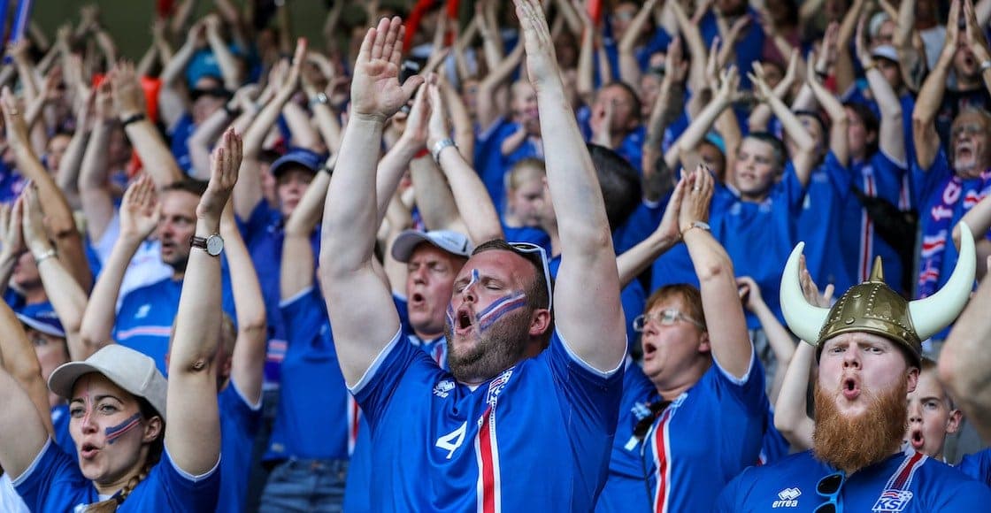 10 por ciento de la población de Islandia está en Rusia para apoyar a su selección