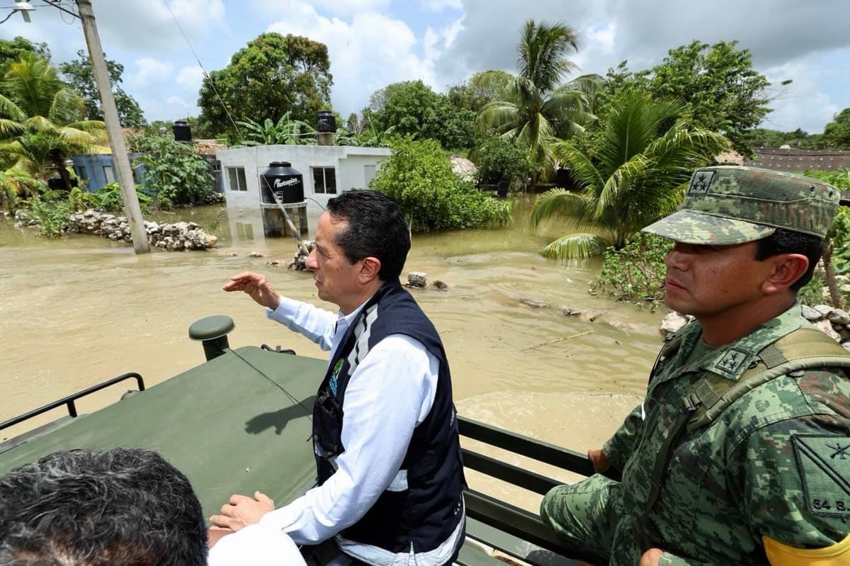La SESA atiende de manera oportuna a la población afectada por lluvias en Carrillo Puerto