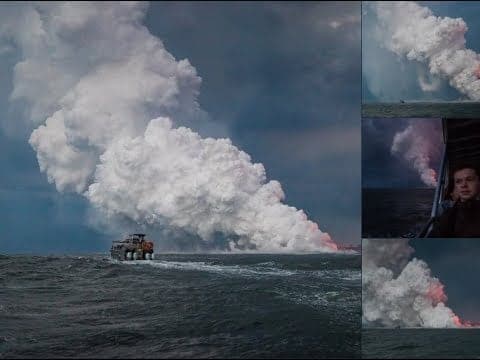 Lava cae sobre barco turístico en Hawaii tras erupción (video)