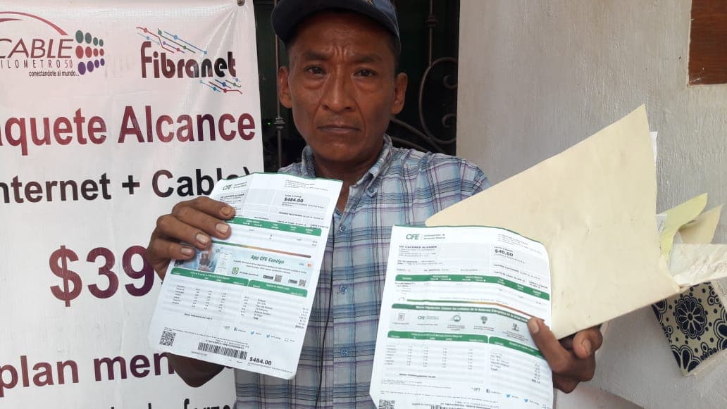 Recibo de luz pasa de $40 a $500 en un bimestre