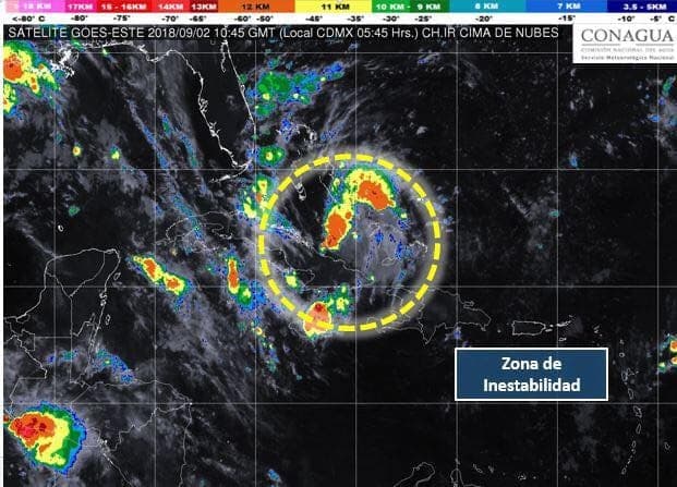 Zona de inestabilidad en el Caribe podría convertirse en sistema ciclónico