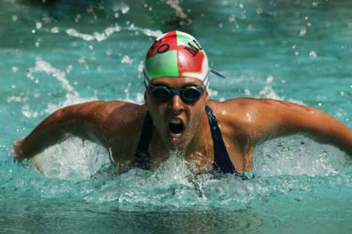La nadadora Patricia Guerra entrena en Cozumel