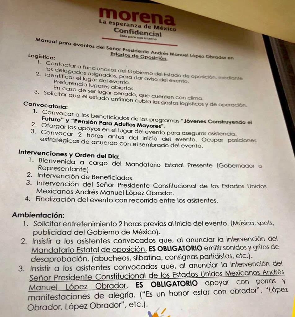 Morena obliga a abuchear a gobiernos de oposición