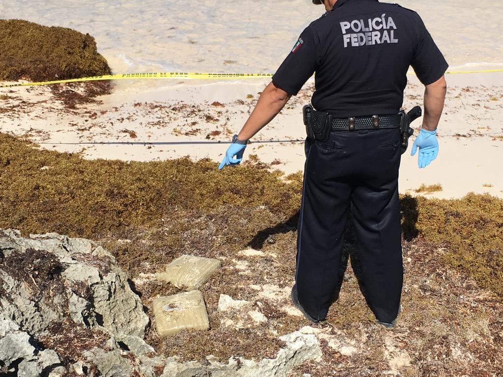Recala droga en al Riviera Maya