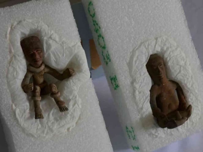 Piezas teotihuacanas robadas a México son devueltas por Estados Unidos