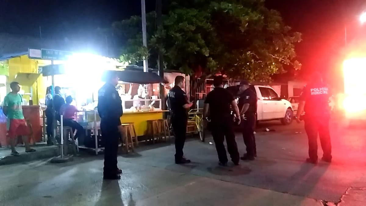 Herido de bala en Playa del Carmen