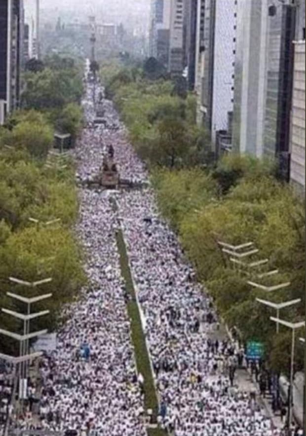 Javier Lozano maximiza marcha contra AMLO con foto falsa