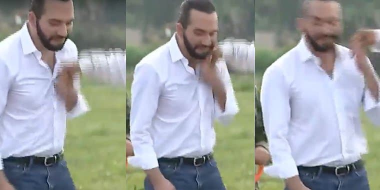 AMLO "se le va mano" y golpea al presidente de El Salvador