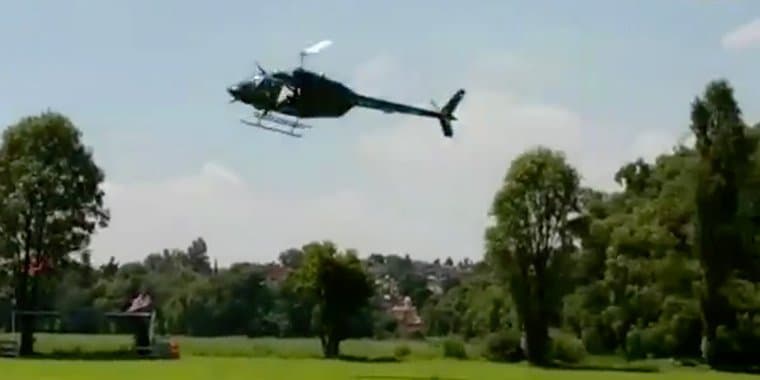 Captan cómo cae helicóptero durante grabación de "El Señor de los Cielos"