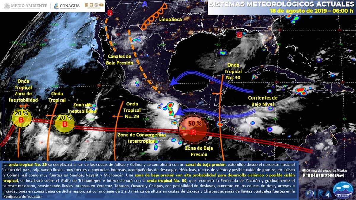 Clima: Nublados y algunas lluvias por la onda tropical 30