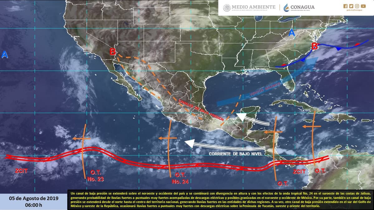 Clima: Onda tropical 25 llegará en el transcurso de la tarde a Q. Roo